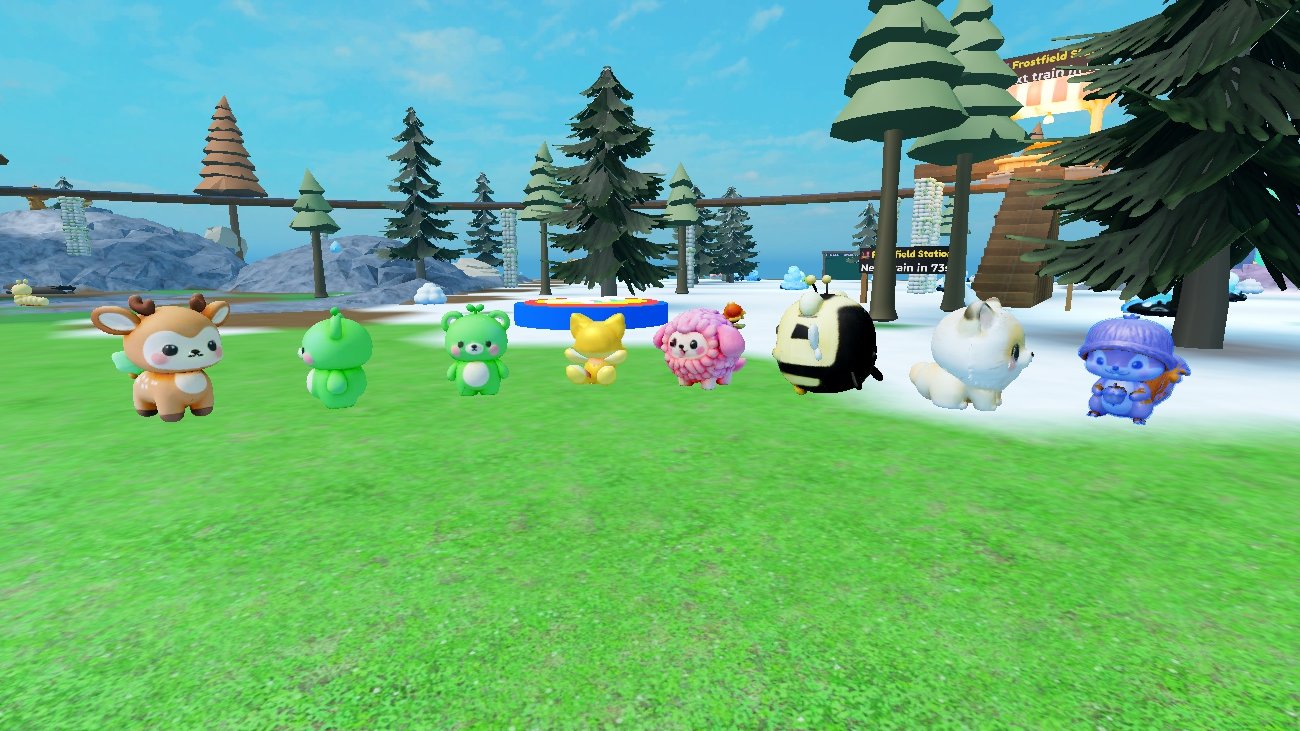 New creatures in the Wilds: Faunling, Clovercub twins, a Golden Glimmerwing, Petalpup, Honeybumble, Dandelynx and a Rainbow Acornut